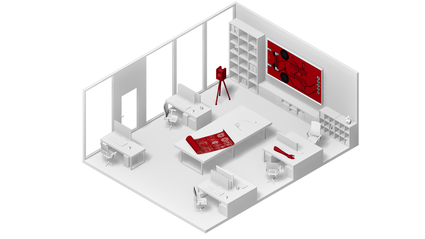 Maquette 3D illustrant une démarche R&D Gearforge