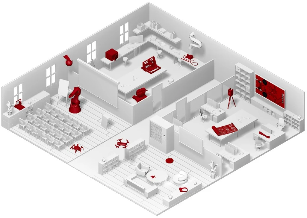 Maquette 3D représentant un exemple de réalisation Gearforge